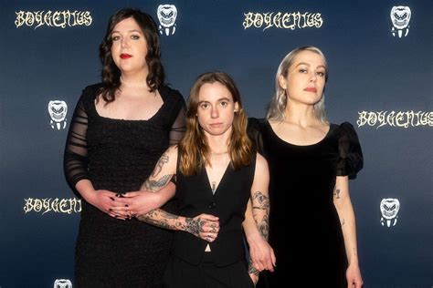 boygenius boobs|Phoebe Bridgers and Lucy Dacus Go Topless on Stage in